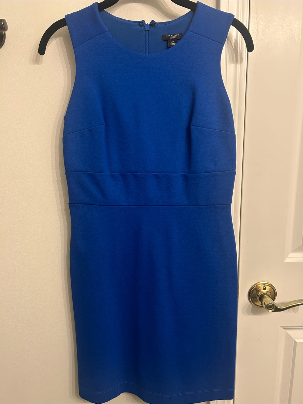 Ann Taylor Royal Blue Sleeveless Sheath Dress